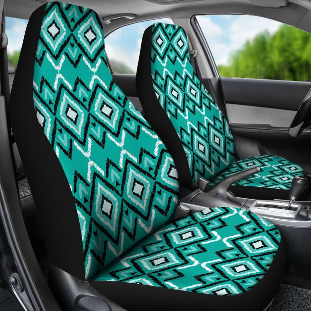 Teal Aztec Car Seat Covers