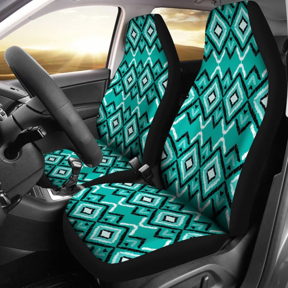 Teal Aztec Car Seat Covers
