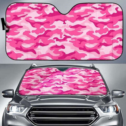 Pink Camouflage Car Sun Shades