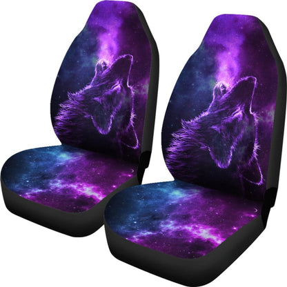 Amazing Galaxy Wolf And Cold Night Car Seat Covers