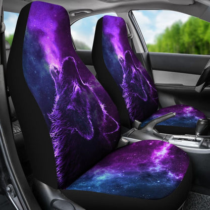Amazing Galaxy Wolf And Cold Night Car Seat Covers