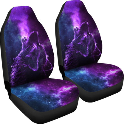 Amazing Galaxy Wolf And Cold Night Car Seat Covers