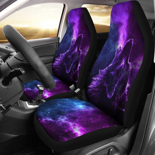 Amazing Galaxy Wolf And Cold Night Car Seat Covers