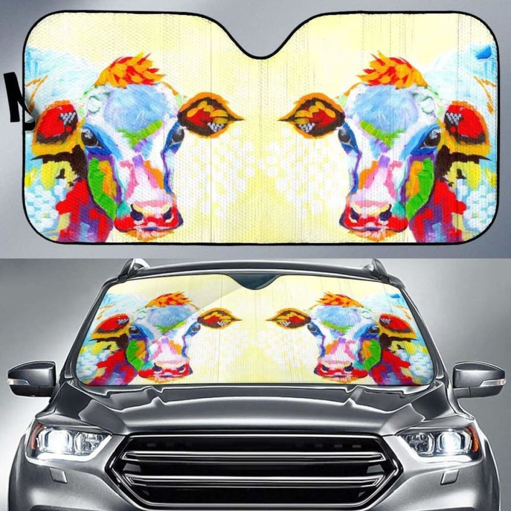 Auto Sun Shades - Cow