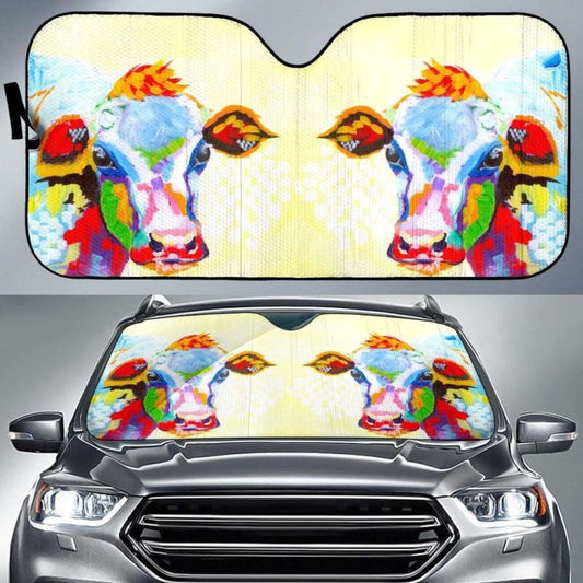 Auto Sun Shades - Cow