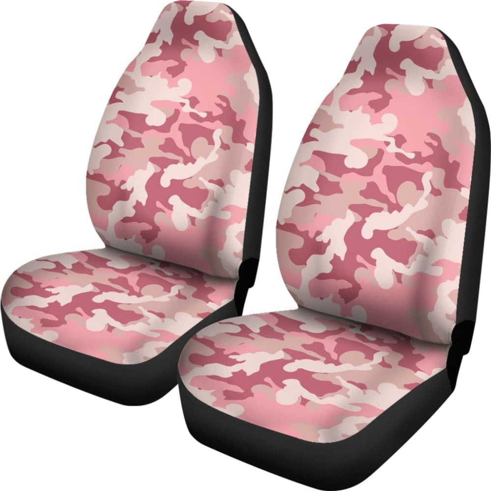 Blush Pink And Rose Camouflage Car Seat Covers Set Camo Seat Protectors