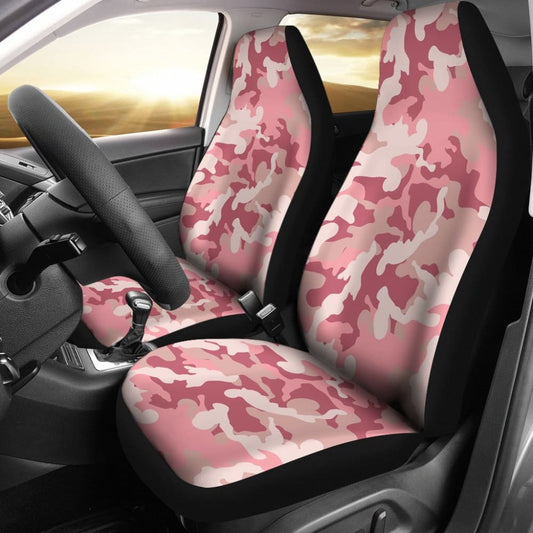 Blush Pink And Rose Camouflage Car Seat Covers Set Camo Seat Protectors