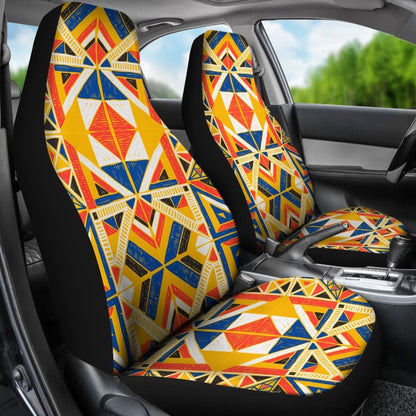 Aztec Colorful Orange Car Seat Covers
