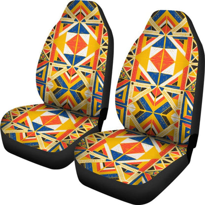 Aztec Colorful Orange Car Seat Covers