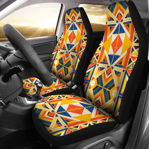 Aztec Colorful Orange Car Seat Covers