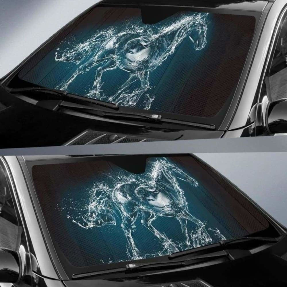 Water Horse Car Auto Sun Shades