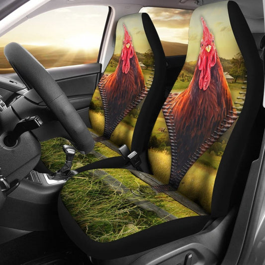 Chicken Zipper Car Seat Covers