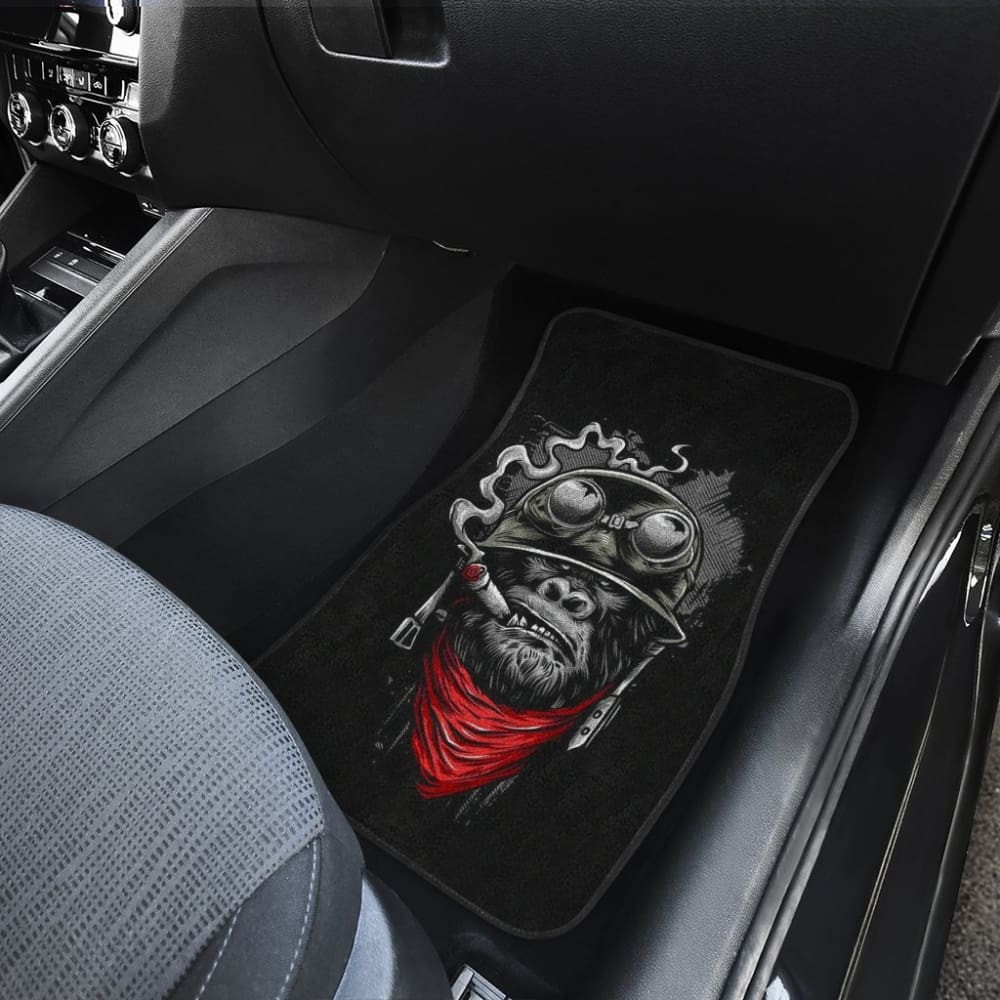Badass Monkey Smoking Car Floor Mats