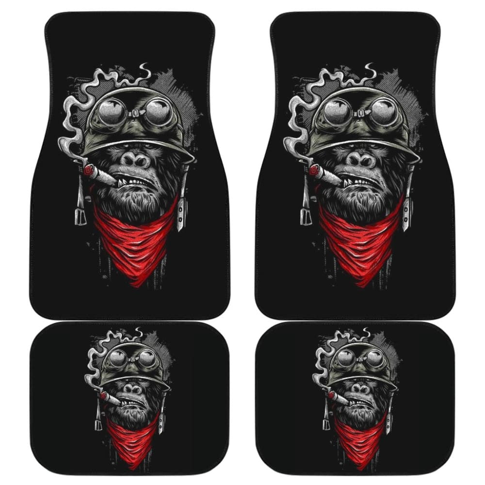 Badass Monkey Smoking Car Floor Mats