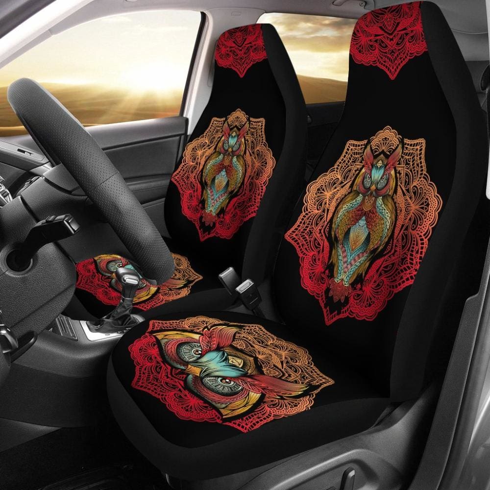 Owl Car Seat Covers - Colorful Owl Design