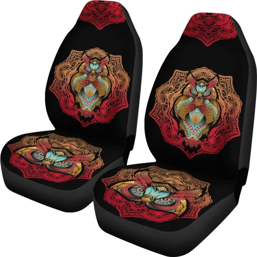 Owl Car Seat Covers - Colorful Owl Design