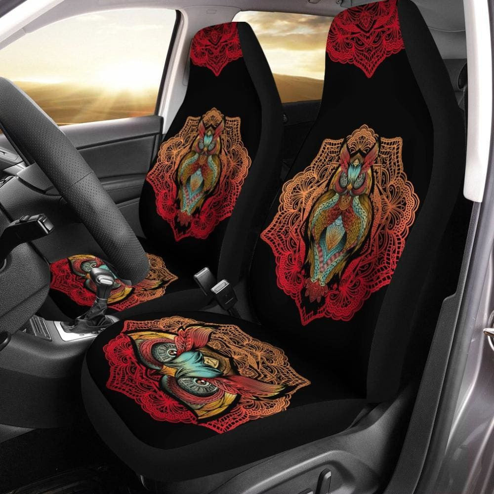 Owl Car Seat Covers - Colorful Owl Design