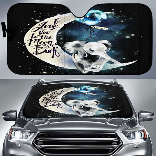 Elephant Moon And Back Car Auto Sun Shades