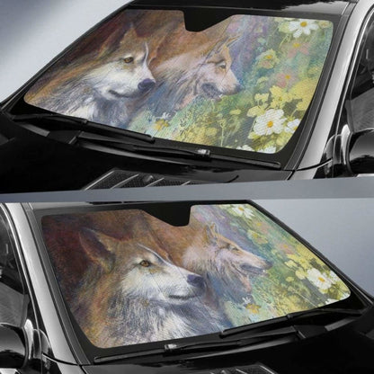 Car Sun Shade With Wolf Print Denton Lund