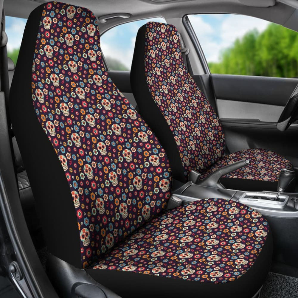 Set Seat Covers Sugar Skulls