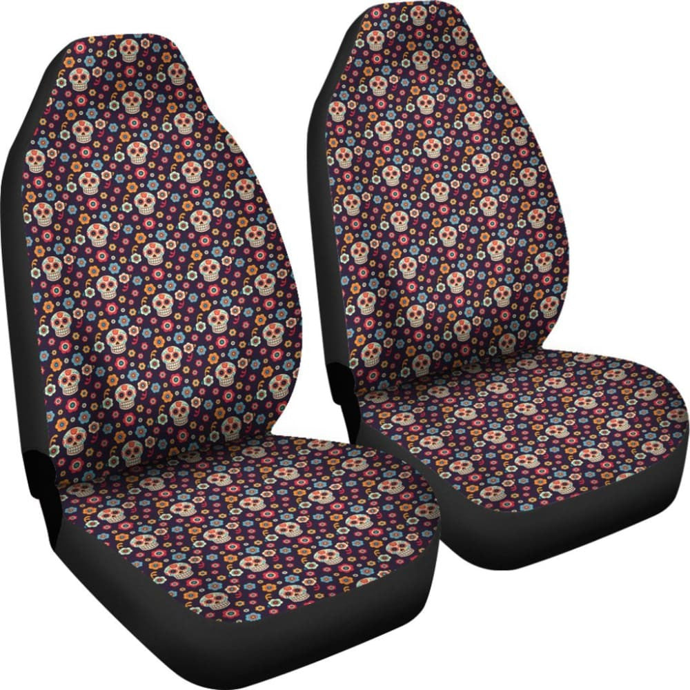 Set Seat Covers Sugar Skulls