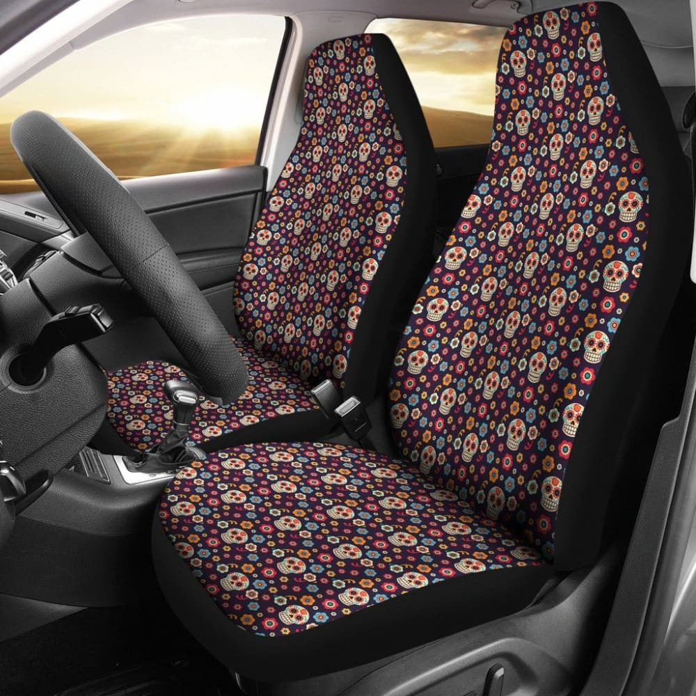 Set Seat Covers Sugar Skulls