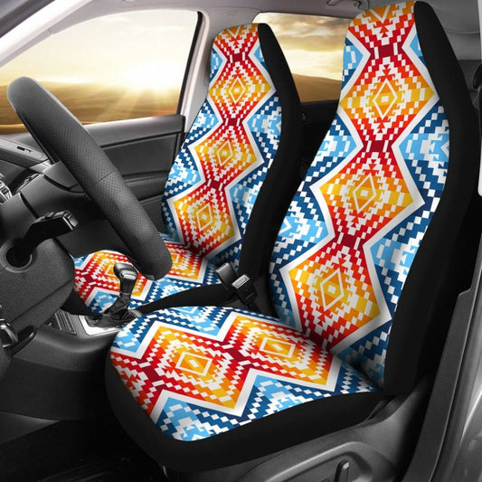 Colorful Aztec Designed Car Seat Covers