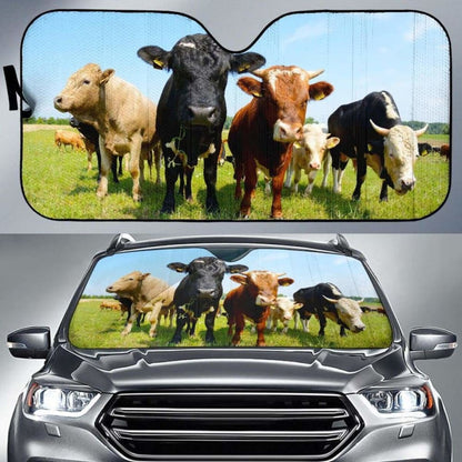 Auto Sun Shades - Cow