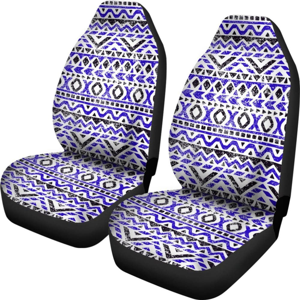 Aztec Deep Blue And Black Car Seat Covers