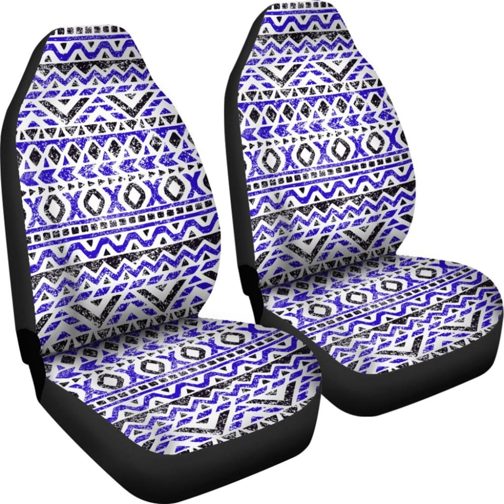 Aztec Deep Blue And Black Car Seat Covers