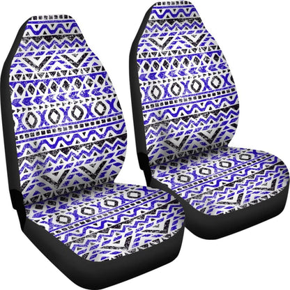 Aztec Deep Blue And Black Car Seat Covers