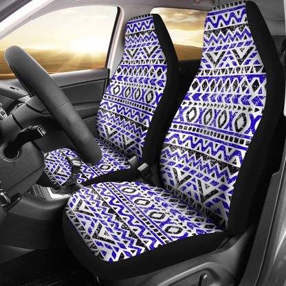 Aztec Deep Blue And Black Car Seat Covers
