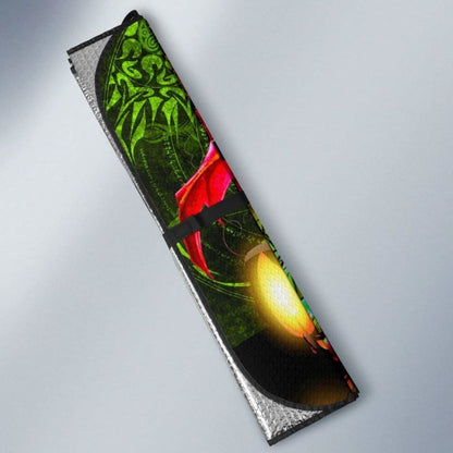 Celtic Halloween Auto Sun Shades - Celtic Dragon With Pumpkin And Tree Of Life