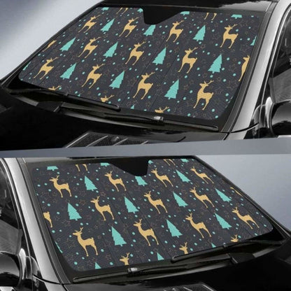 Deers Star Tree Pattern Car Auto Sun Shades