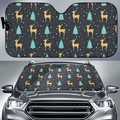 Deers Star Tree Pattern Car Auto Sun Shades