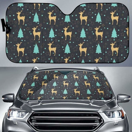 Deers Star Tree Pattern Car Auto Sun Shades