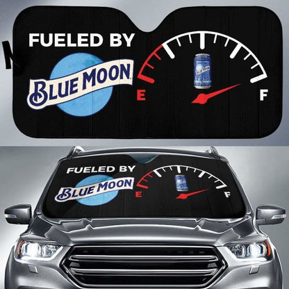 Fueled By Blue Moon Car Sun Shade Beer Sun Visor