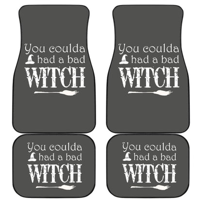 Vintage You Coulda Had a Bad Witch Halloween Car Floor Mats