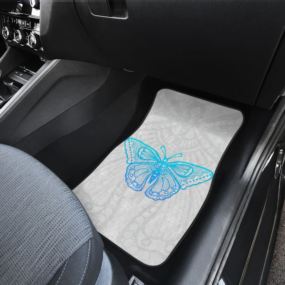 Beautiful Butterfly Blue Custom Car Floor Mats