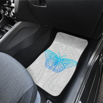Beautiful Butterfly Blue Custom Car Floor Mats