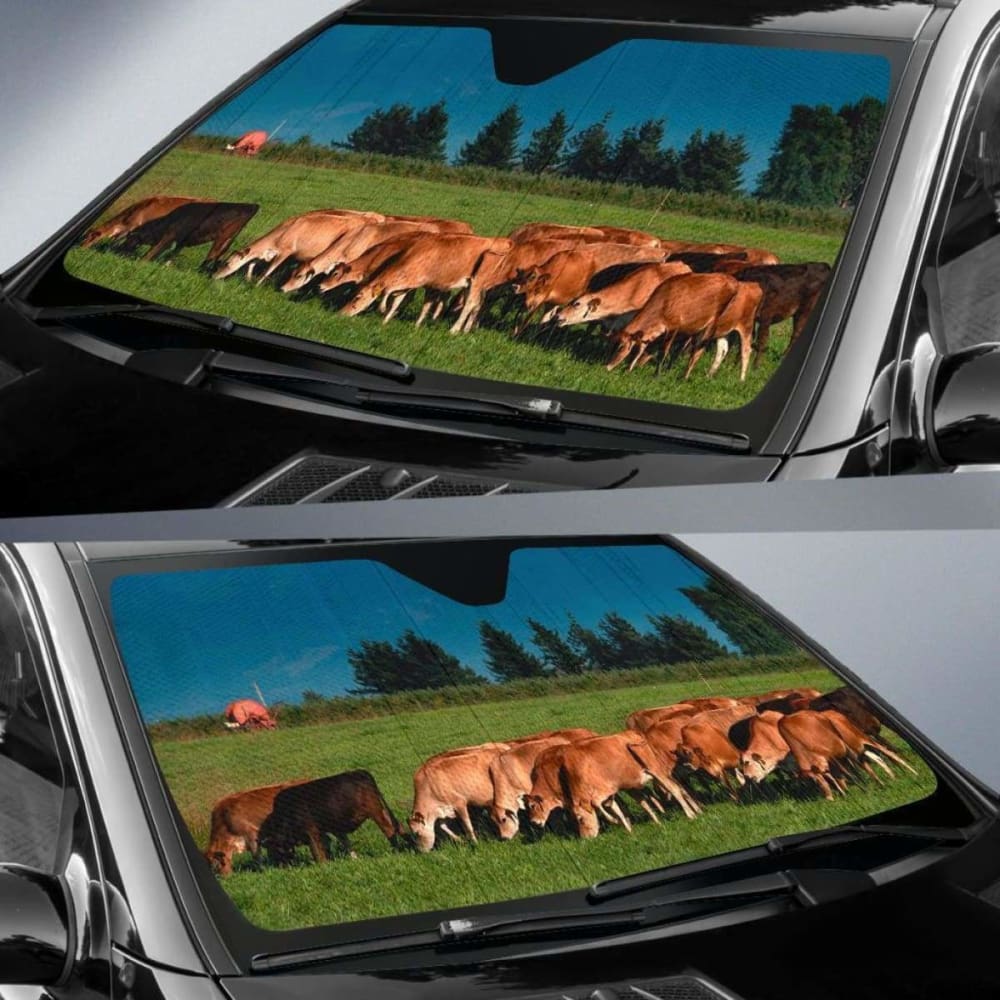 Auto Sun Shades - Cow