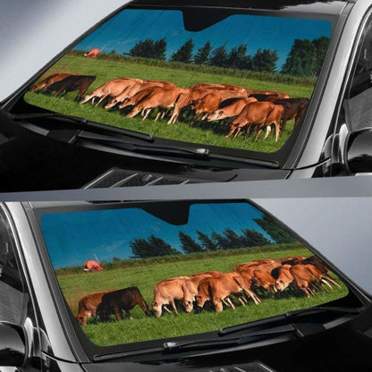 Auto Sun Shades - Cow