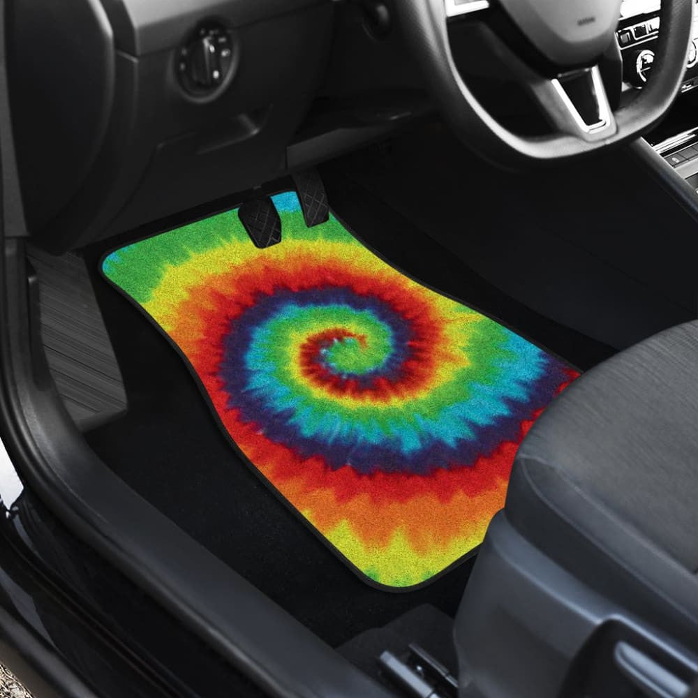 Abstract Tie Dye Rainbow Car Floor Mats