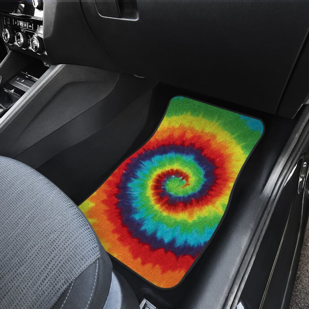 Abstract Tie Dye Rainbow Car Floor Mats