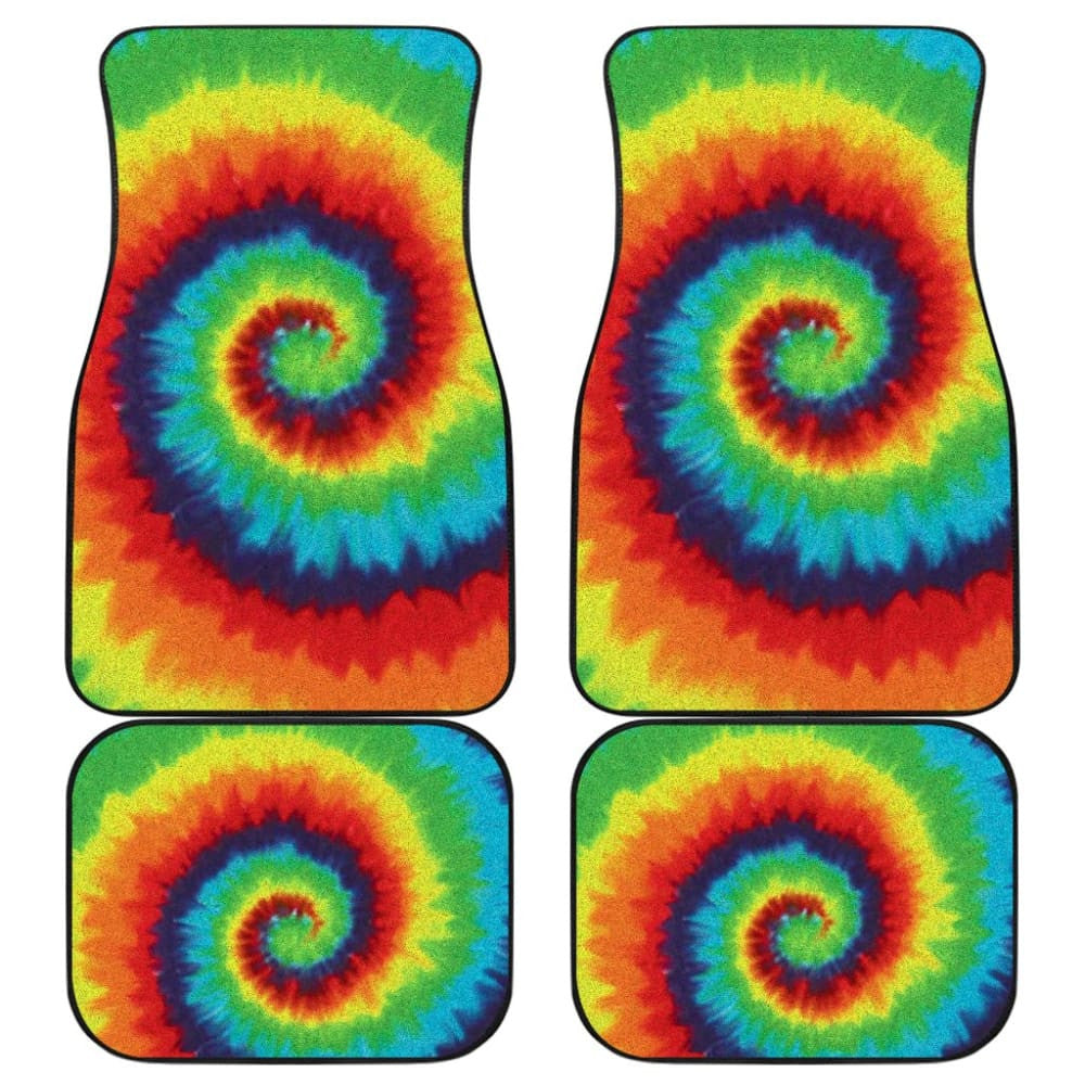 Abstract Tie Dye Rainbow Car Floor Mats
