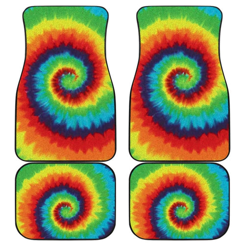 Abstract Tie Dye Rainbow Car Floor Mats
