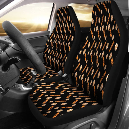 Trick Or Treat Black Orange Candy Car Seat Covers