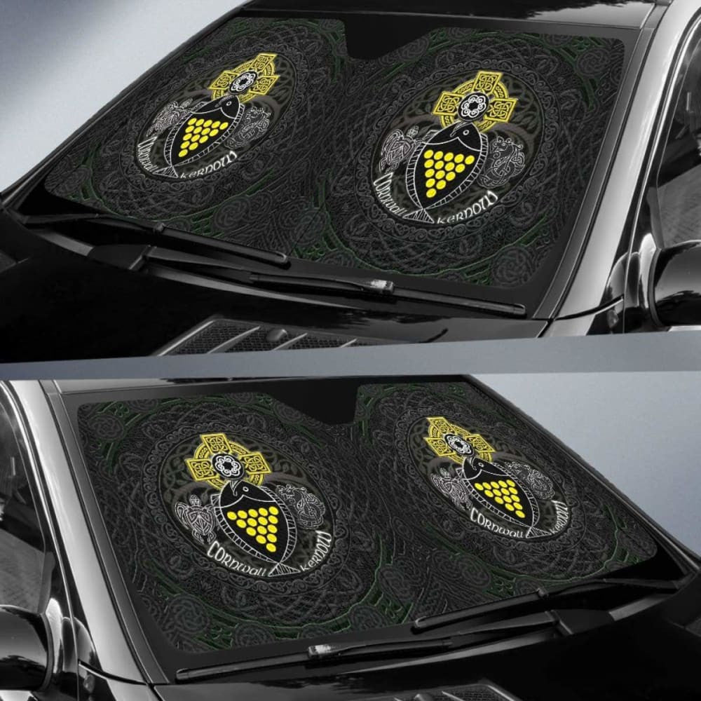 Cornwall Fish With Celtic Cross Auto Sun Shades