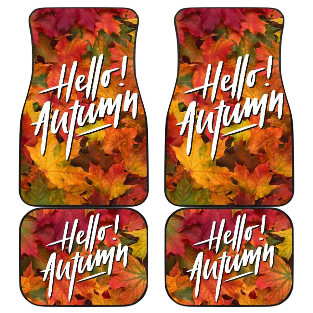 Amazing Hello Autumn Quote Car Floor Mats