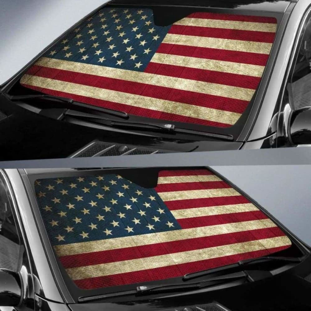 American Flag Auto Sun Shades